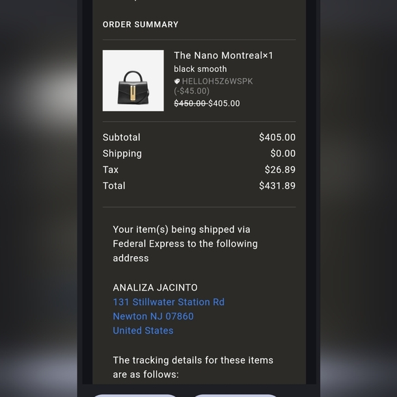 DeMellier Nano Montreal with Gold Hardware - Picture 8 of 12